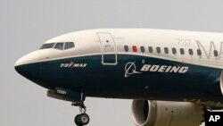 Picha ya ndege aina ya Boeing 737 Max .