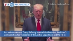 VOA60 America - Trump Indicted in Florida on federal charges, accused of mishandling classified documents