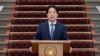 台灣總統賴清德2025年3月13日在台北就中國對台灣的滲透發表演說。 （照片來源：台灣總統府/法新社）