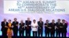 Leaders from left to right, Malaysia's Prime Minister Najib Razak, Myanmar's State Councellor and Foreign Minister Aung San Suu Kyi, Thailand's Prime Minister Prayut Chan-ocha, Vietnam's Prime Minister Nguyen Xuan Phuc, U.S. President Donald Trump, Philip