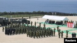 日本在距离台湾岛不远的日本与纳国岛建立军事基地（资料照）