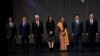 FILE - Japan's Prime Minister Shinzo Abe stands for photo with fellow Southeast Asian leaders at the 31st ASEAN Summit, in Manila, Philippines, Nov. 13, 2017. 