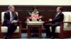 FILE - Taiwan's President Chen Shui-bian (R) greets U.S. Congressman John Linder during a meeting at the Presidential Palace in Taipei April 11, 2006.