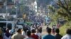 Thousands of residents wait to pass through a military checkpoint after authorities allowed them to visit their destroyed houses at the main battle area in Marawi City, in southern island of Mindanao, April 1, 2018. Martial law and the checkpoint are preventing renewed violence. 